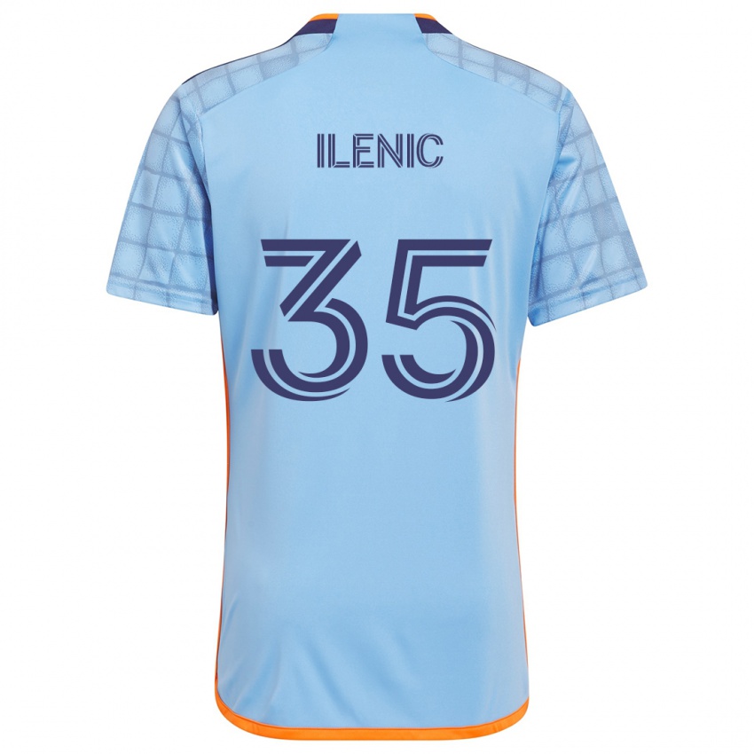 Gyermek Mitja Ilenic #35 Kék Narancs Hazai Jersey 2024/25 Mez Póló Ing