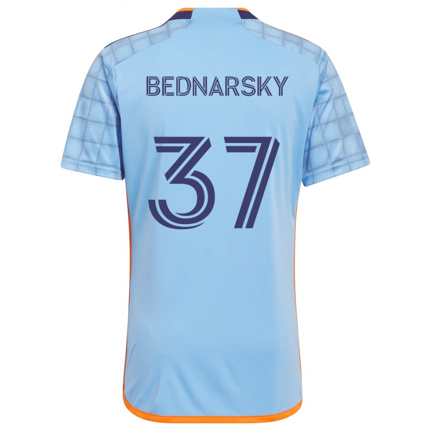 Gyermek Stevo Bednarsky #37 Kék Narancs Hazai Jersey 2024/25 Mez Póló Ing