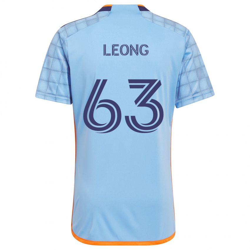 Gyermek Matthew Leong #63 Kék Narancs Hazai Jersey 2024/25 Mez Póló Ing