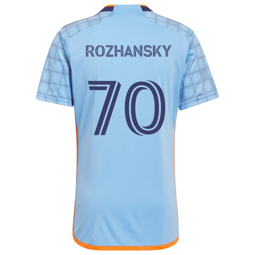 Gyermek Jake Rozhansky #70 Kék Narancs Hazai Jersey 2024/25 Mez Póló Ing