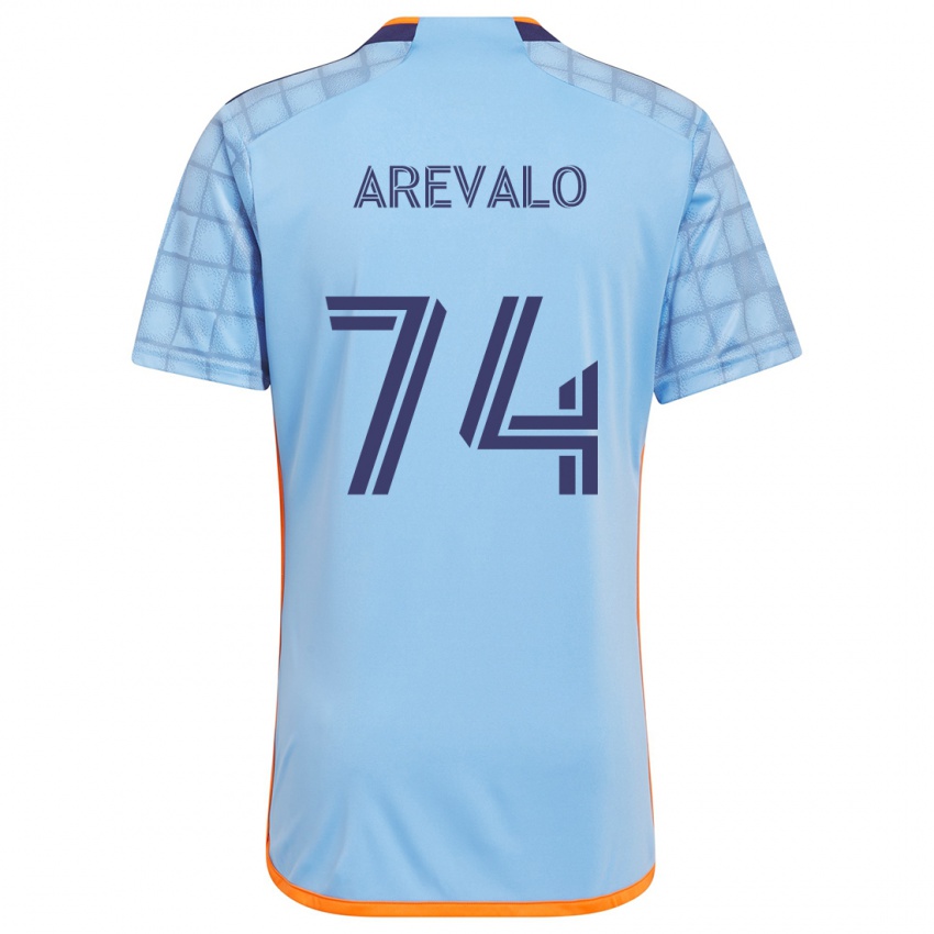 Gyermek Ronny Arévalo #74 Kék Narancs Hazai Jersey 2024/25 Mez Póló Ing