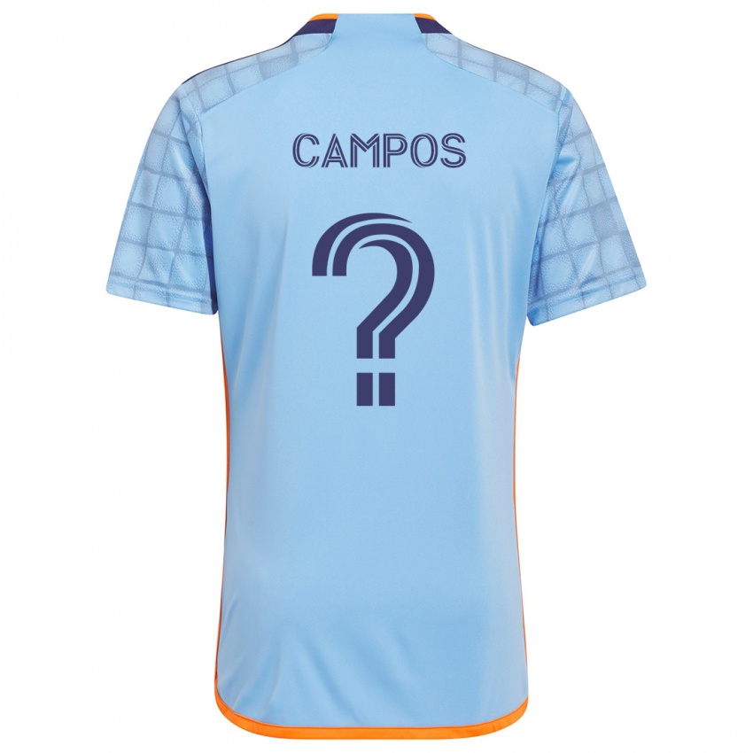 Gyermek Adonis Campos #0 Kék Narancs Hazai Jersey 2024/25 Mez Póló Ing