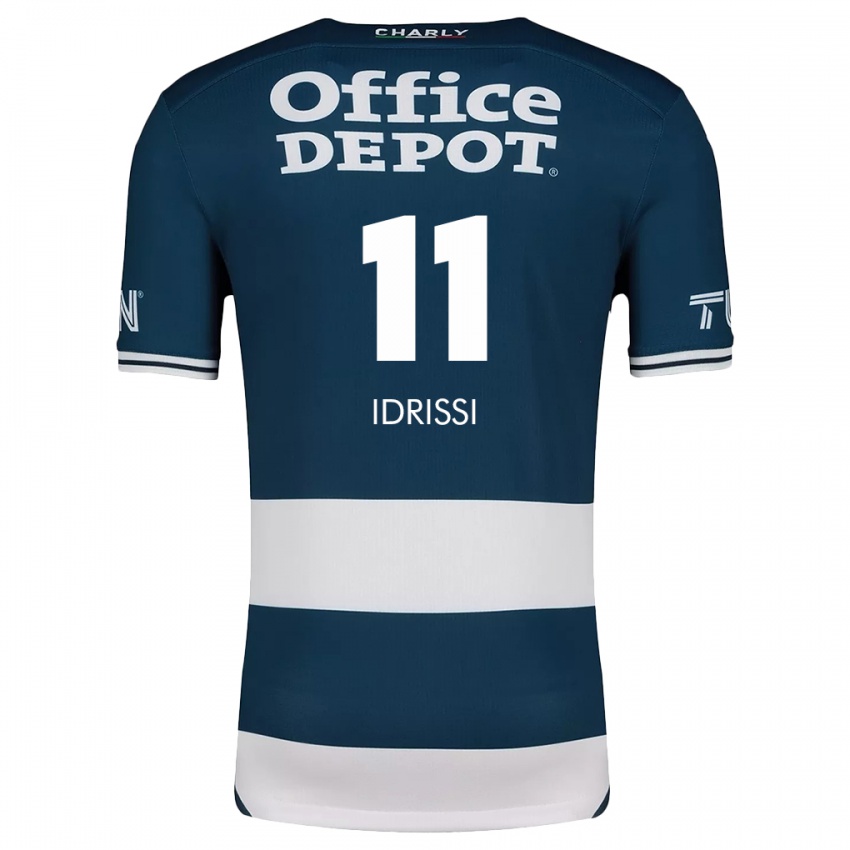 Gyermek Oussama Idrissi #11 Kék Fehér Hazai Jersey 2024/25 Mez Póló Ing