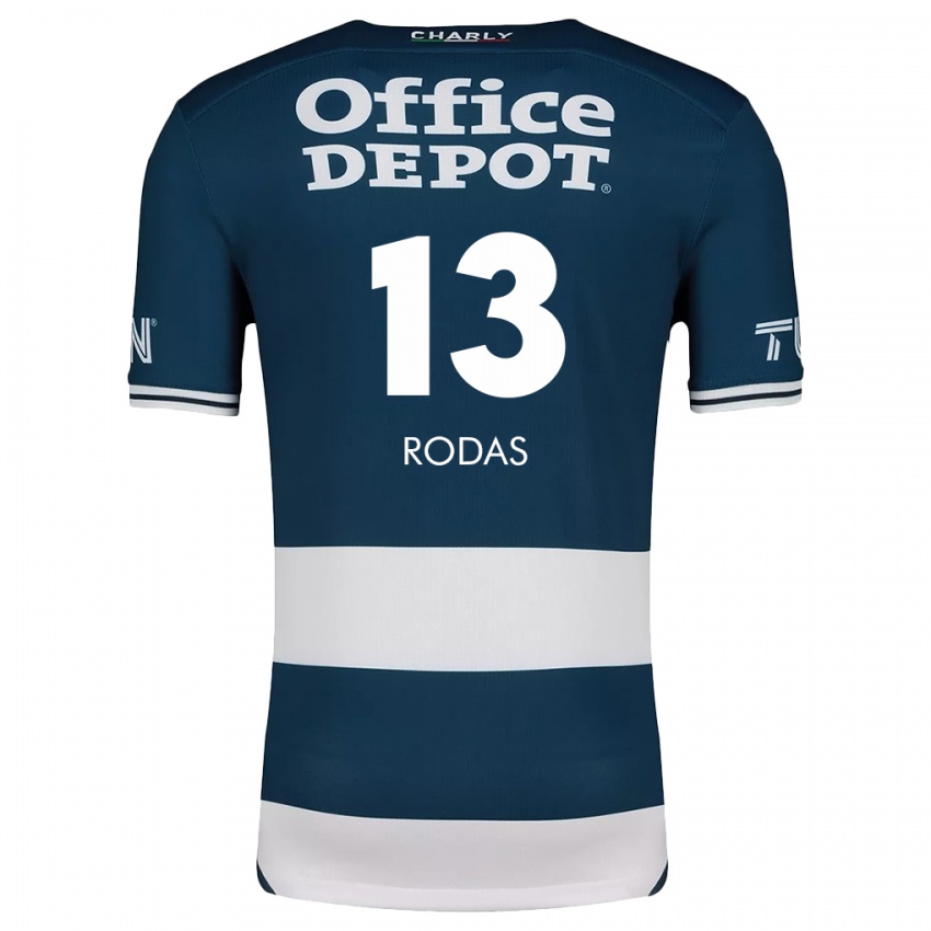 Gyermek Carlos Rodas #13 Kék Fehér Hazai Jersey 2024/25 Mez Póló Ing