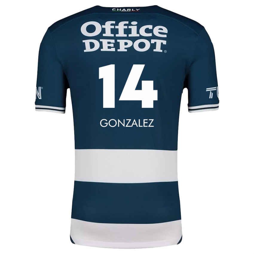 Gyermek Arturo González #14 Kék Fehér Hazai Jersey 2024/25 Mez Póló Ing