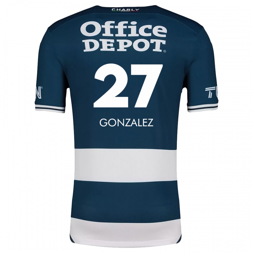 Gyermek Owen González #27 Kék Fehér Hazai Jersey 2024/25 Mez Póló Ing