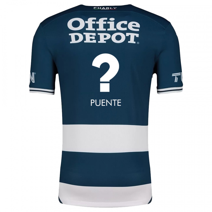 Gyermek Luis Puente #0 Kék Fehér Hazai Jersey 2024/25 Mez Póló Ing