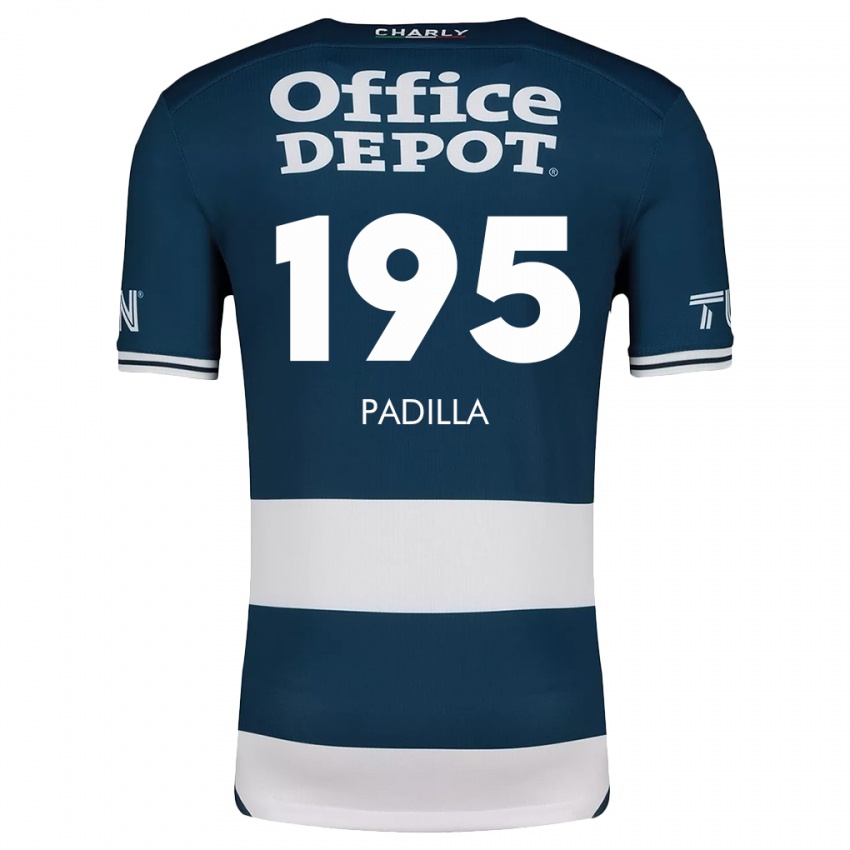 Gyermek Ángel Padilla #195 Kék Fehér Hazai Jersey 2024/25 Mez Póló Ing