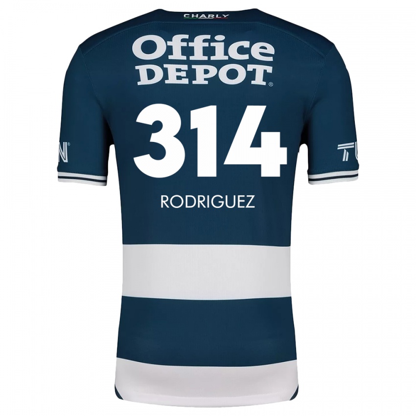 Gyermek Alan Rodríguez #314 Kék Fehér Hazai Jersey 2024/25 Mez Póló Ing