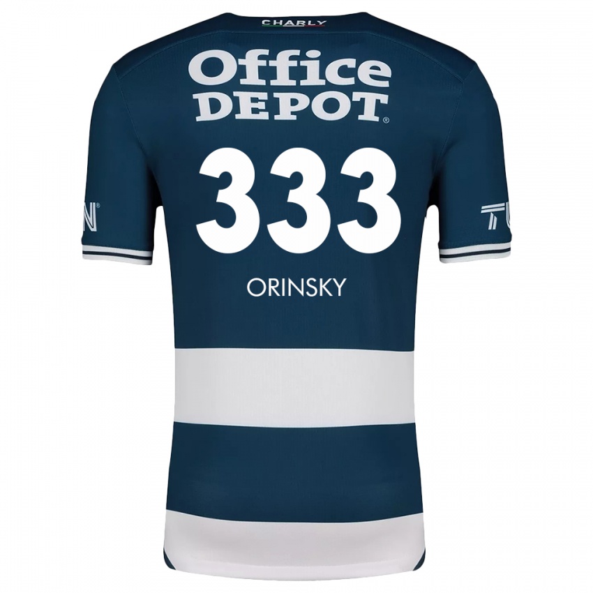 Gyermek Edson Orinsky #333 Kék Fehér Hazai Jersey 2024/25 Mez Póló Ing