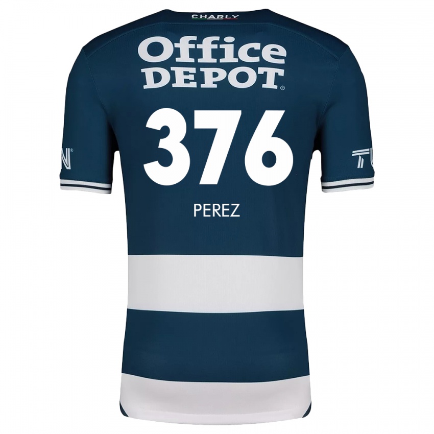 Gyermek Abraham Pérez #376 Kék Fehér Hazai Jersey 2024/25 Mez Póló Ing