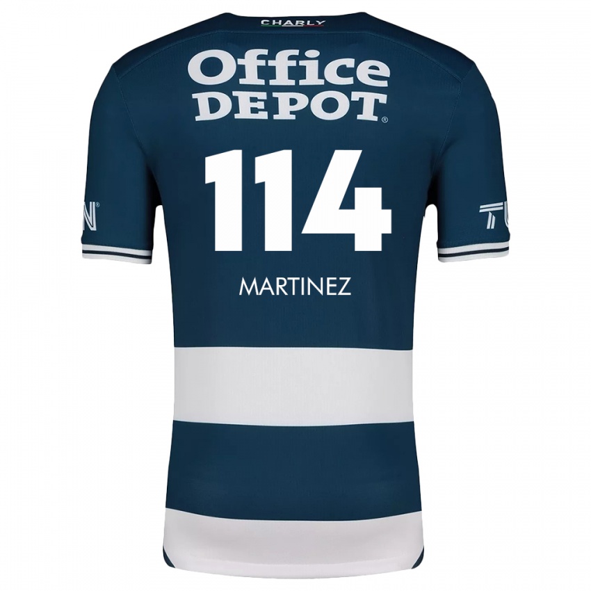 Gyermek Jesús Martínez #114 Kék Fehér Hazai Jersey 2024/25 Mez Póló Ing