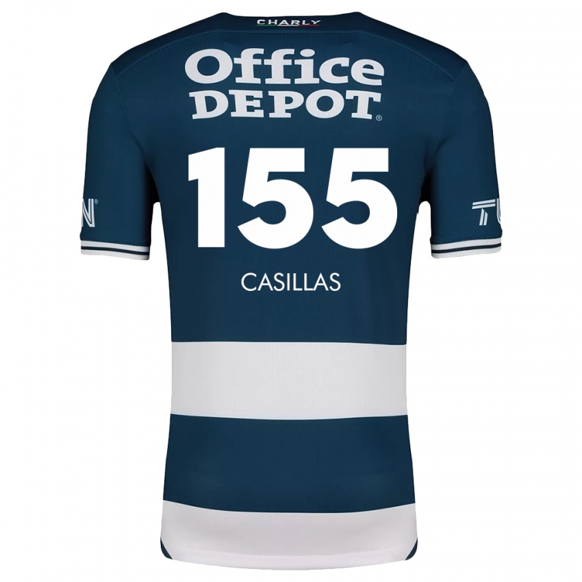 Gyermek Johan Casillas #155 Kék Fehér Hazai Jersey 2024/25 Mez Póló Ing