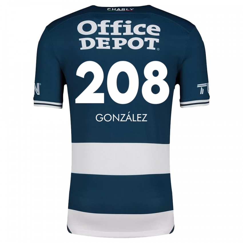 Gyermek Osvaldo González #208 Kék Fehér Hazai Jersey 2024/25 Mez Póló Ing