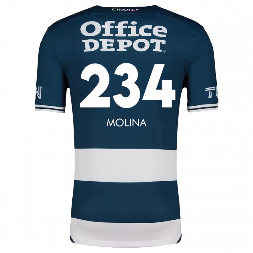 Gyermek Yoshimar Molina #234 Kék Fehér Hazai Jersey 2024/25 Mez Póló Ing