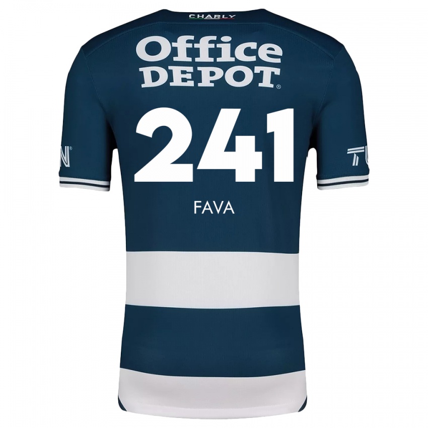 Gyermek Marco Fava #241 Kék Fehér Hazai Jersey 2024/25 Mez Póló Ing