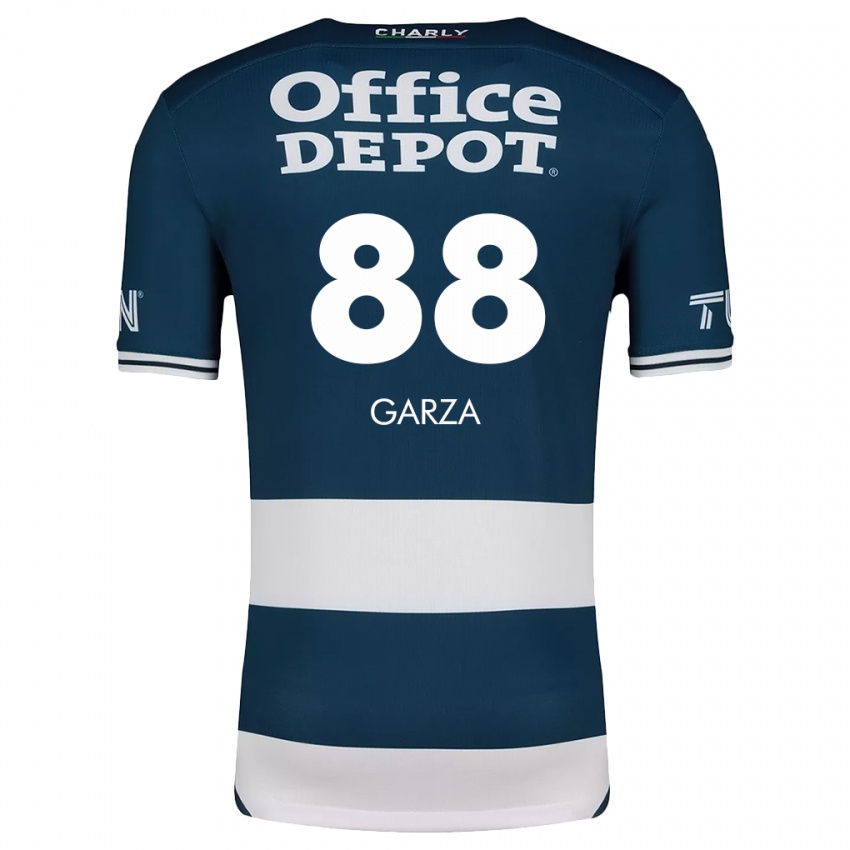 Gyermek Adrián Garza #88 Kék Fehér Hazai Jersey 2024/25 Mez Póló Ing