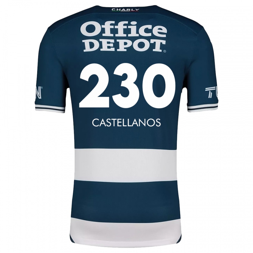 Gyermek Edson Castellanos #230 Kék Fehér Hazai Jersey 2024/25 Mez Póló Ing