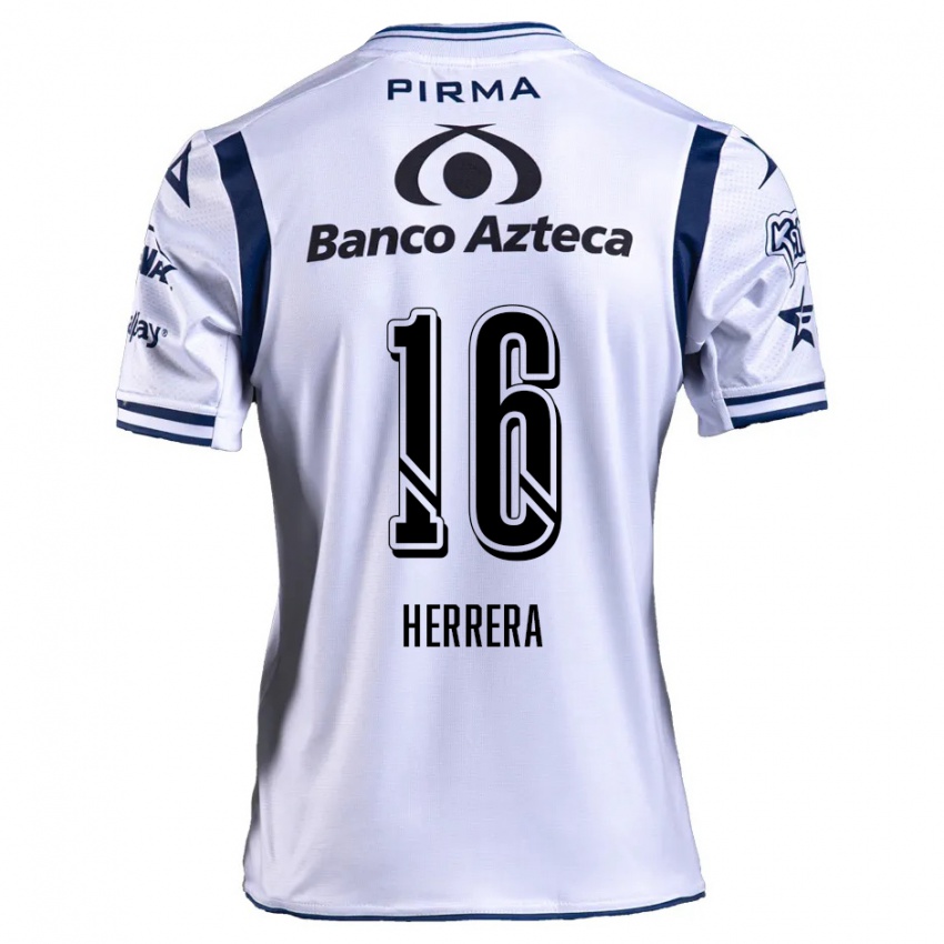 Gyermek Alberto Herrera #16 Fehér Sötétkék Hazai Jersey 2024/25 Mez Póló Ing