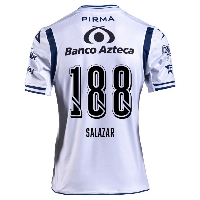 Gyermek Ronaldo Salazar #188 Fehér Sötétkék Hazai Jersey 2024/25 Mez Póló Ing