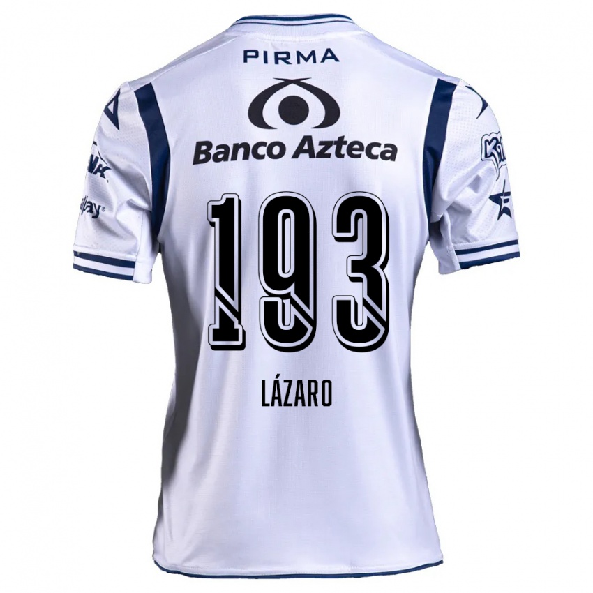 Gyermek Juan Lázaro #193 Fehér Sötétkék Hazai Jersey 2024/25 Mez Póló Ing