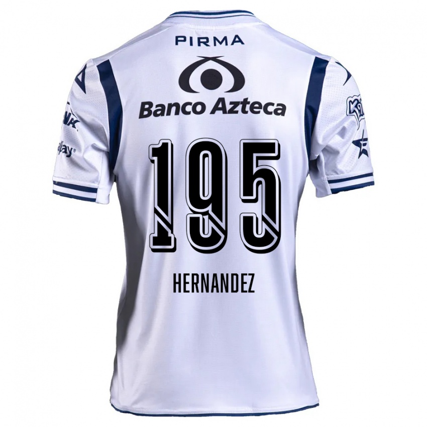 Gyermek Daniel Hernández #195 Fehér Sötétkék Hazai Jersey 2024/25 Mez Póló Ing