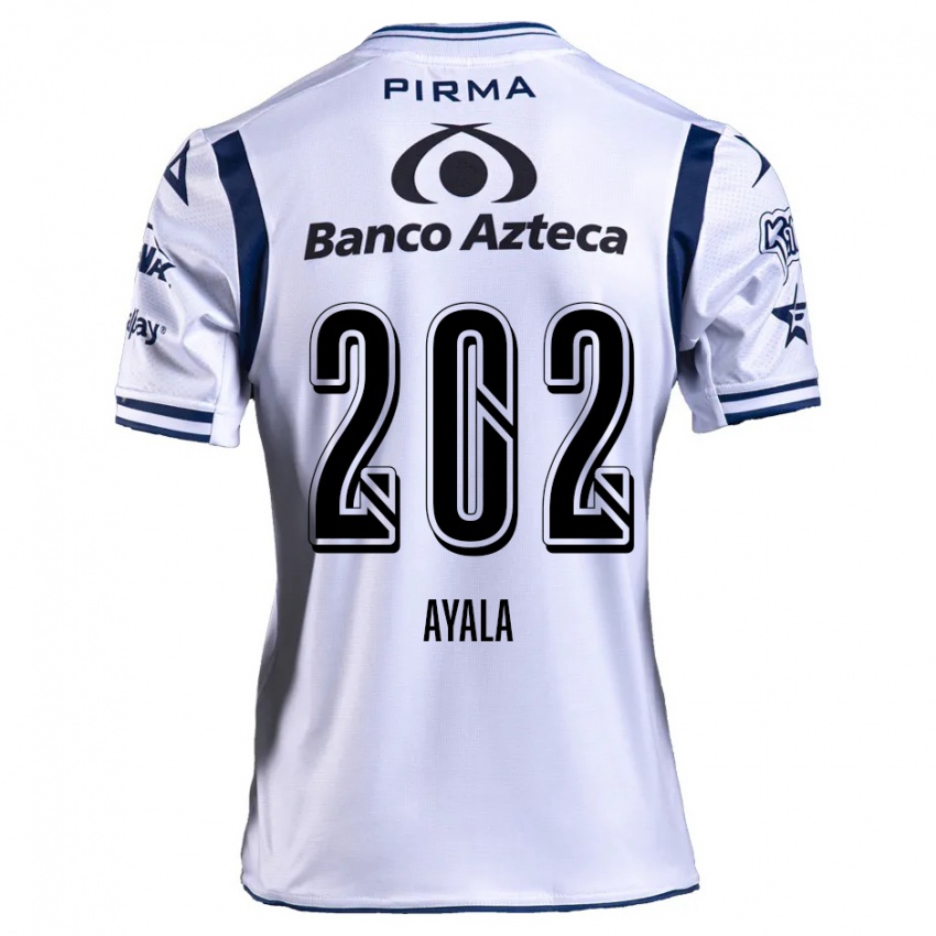 Gyermek Diego Ayala #202 Fehér Sötétkék Hazai Jersey 2024/25 Mez Póló Ing