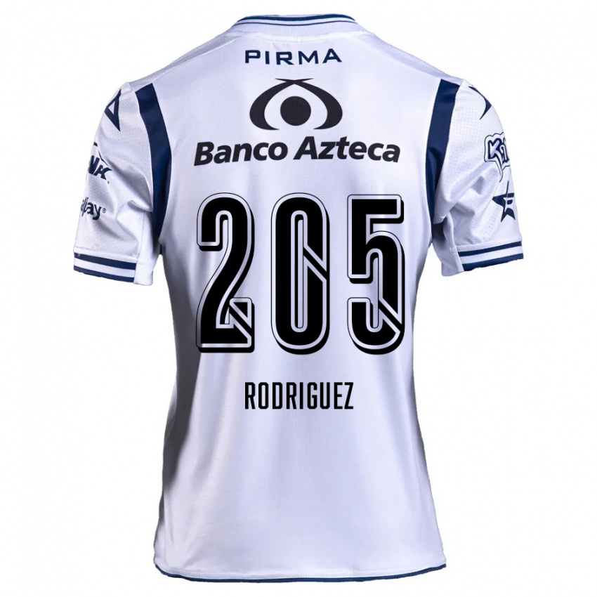 Gyermek Alberto Rodríguez #205 Fehér Sötétkék Hazai Jersey 2024/25 Mez Póló Ing