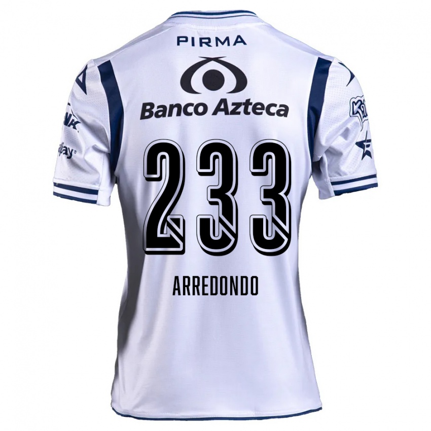 Gyermek Ángel Arredondo #233 Fehér Sötétkék Hazai Jersey 2024/25 Mez Póló Ing