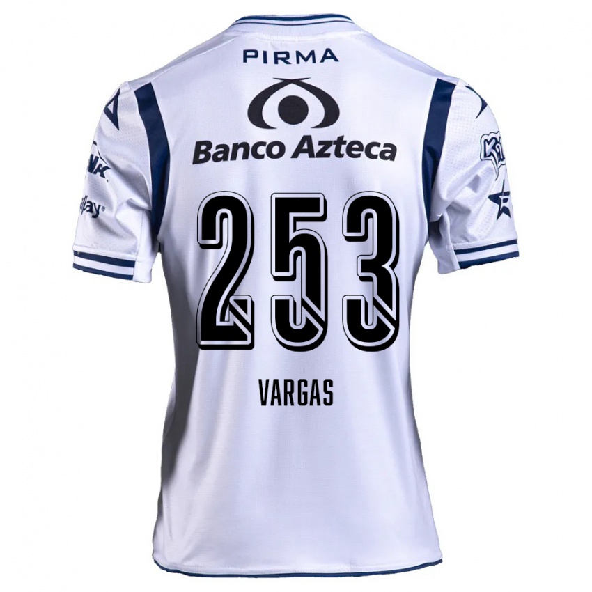 Gyermek Edwin Vargas #253 Fehér Sötétkék Hazai Jersey 2024/25 Mez Póló Ing