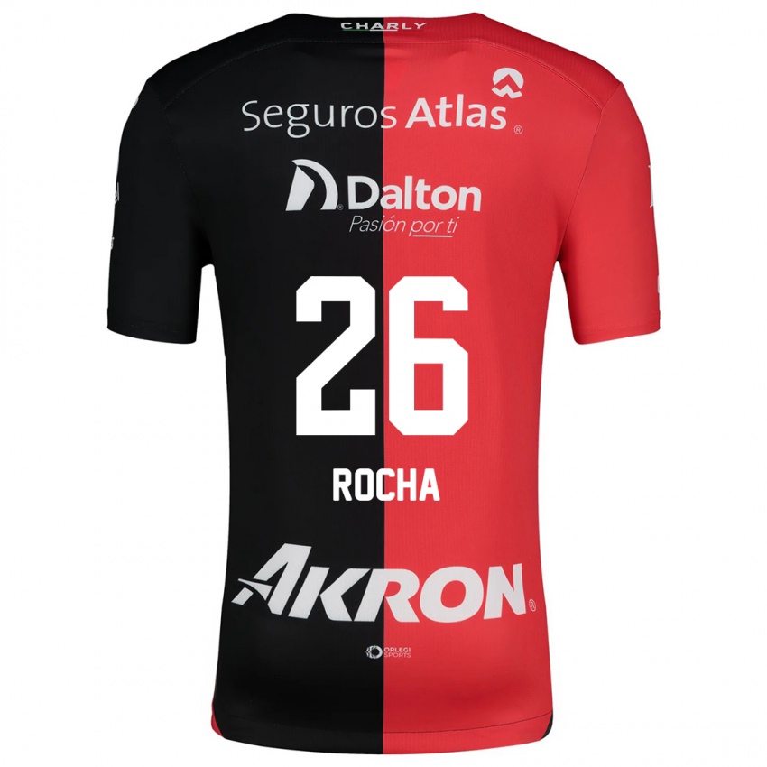 Gyermek Aldo Rocha #26 Piros Fekete Hazai Jersey 2024/25 Mez Póló Ing