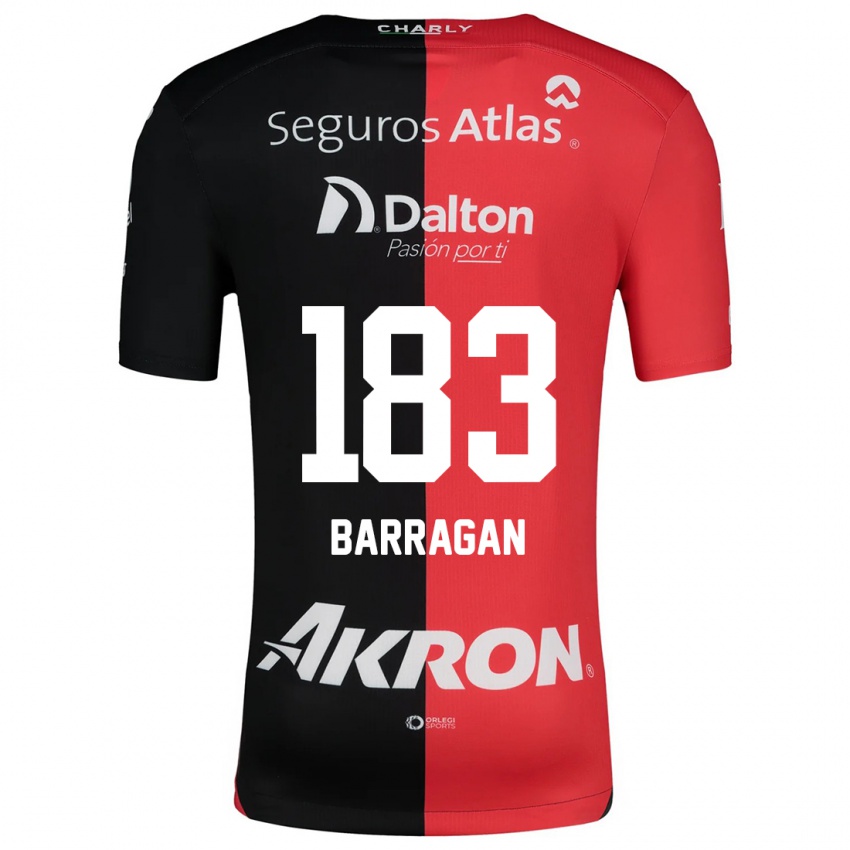 Gyermek Roberto Barragán #183 Piros Fekete Hazai Jersey 2024/25 Mez Póló Ing