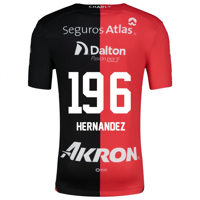 Gyermek Miguel Hernández #196 Piros Fekete Hazai Jersey 2024/25 Mez Póló Ing