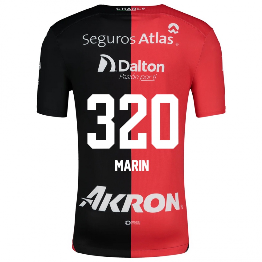 Gyermek Donato Marín #320 Piros Fekete Hazai Jersey 2024/25 Mez Póló Ing