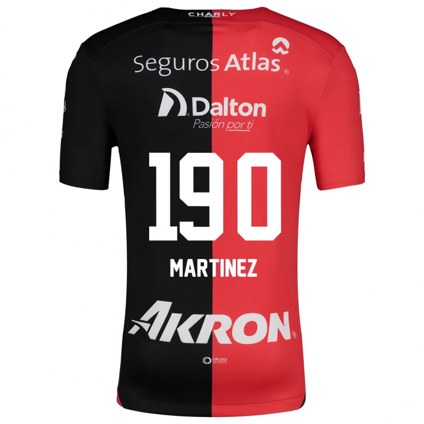 Gyermek Luis Carlos Martínez #190 Piros Fekete Hazai Jersey 2024/25 Mez Póló Ing