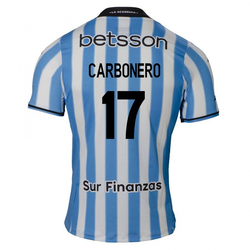 Gyermek Johan Carbonero #17 Kék Fehér Fekete Hazai Jersey 2024/25 Mez Póló Ing