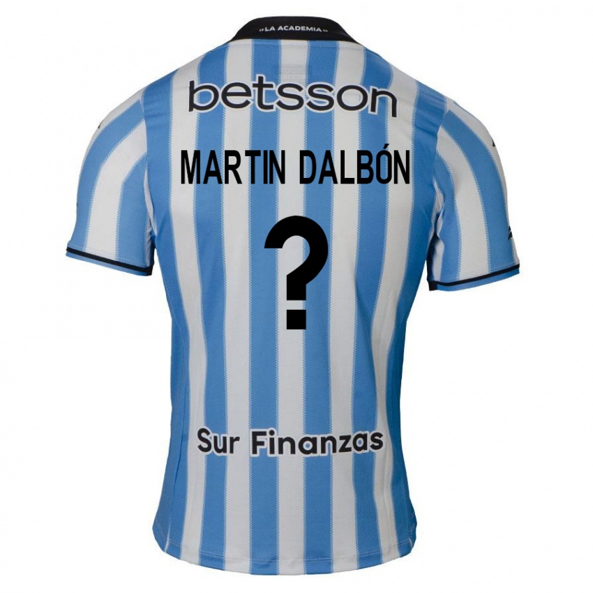 Gyermek Juan Martin Dalbón #0 Kék Fehér Fekete Hazai Jersey 2024/25 Mez Póló Ing