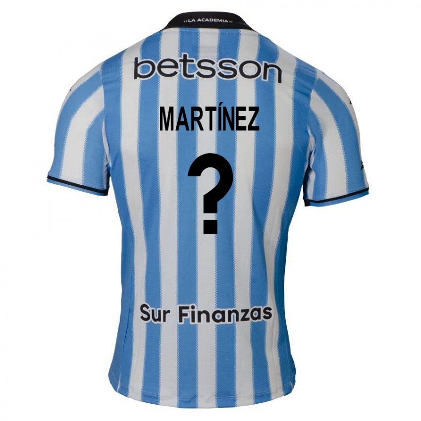 Gyermek Mateo Martínez #0 Kék Fehér Fekete Hazai Jersey 2024/25 Mez Póló Ing