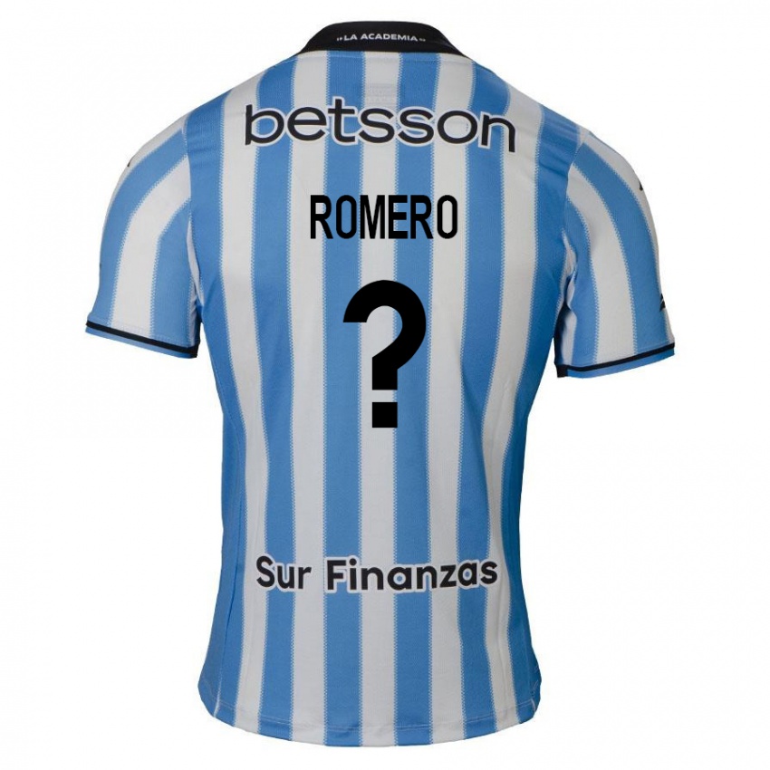 Gyermek Benicio Romero #0 Kék Fehér Fekete Hazai Jersey 2024/25 Mez Póló Ing