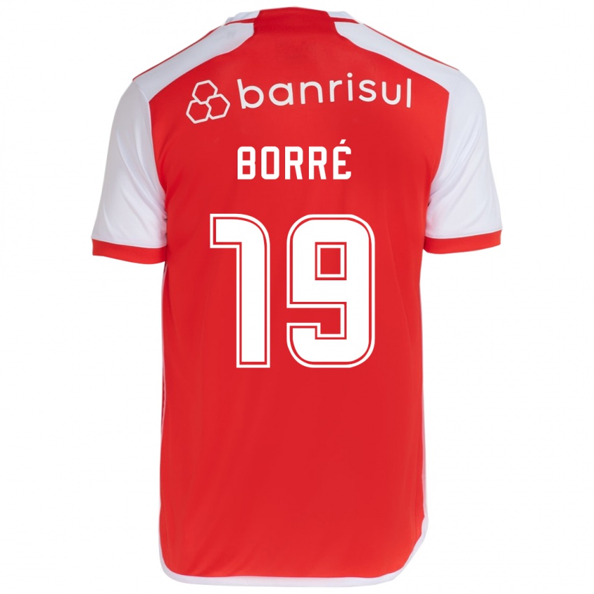 Gyermek Rafael Borré #19 Piros Fehér Hazai Jersey 2024/25 Mez Póló Ing