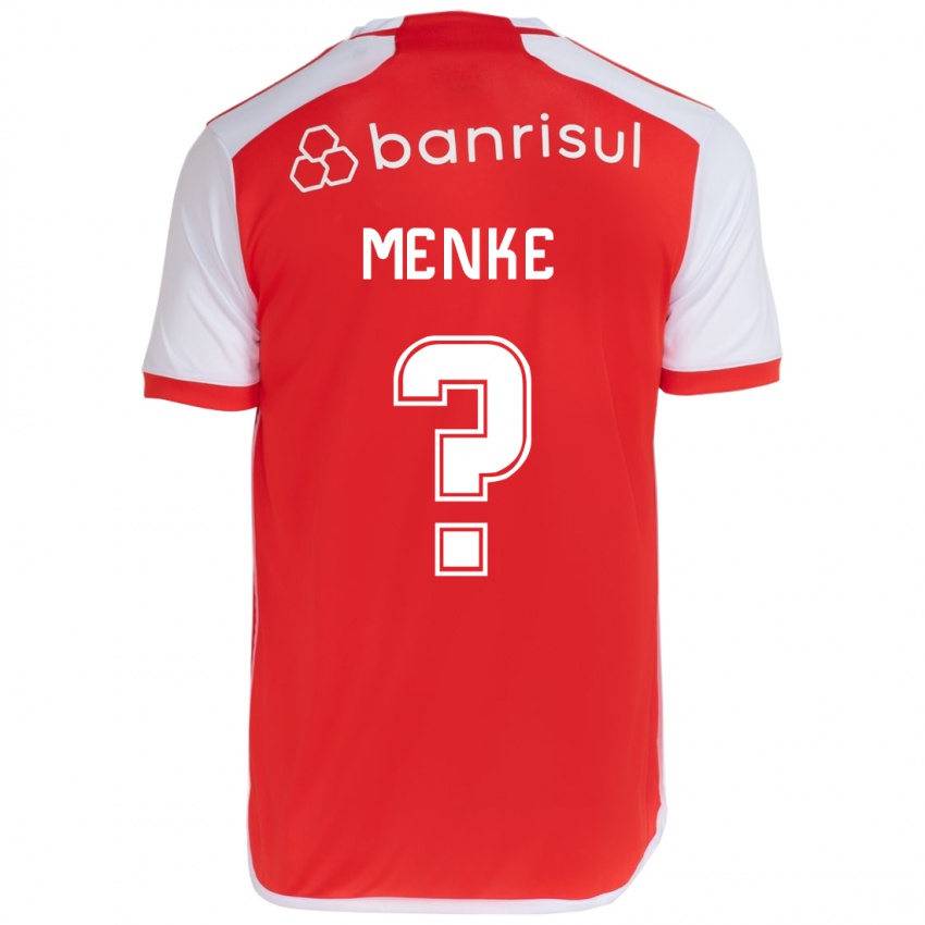 Gyermek Henrique Menke #0 Piros Fehér Hazai Jersey 2024/25 Mez Póló Ing