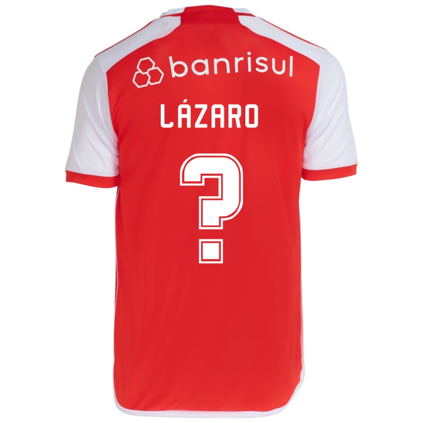 Gyermek Lázaro #0 Piros Fehér Hazai Jersey 2024/25 Mez Póló Ing