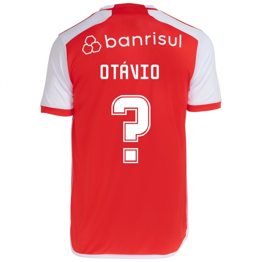 Gyermek Luis Otávio #0 Piros Fehér Hazai Jersey 2024/25 Mez Póló Ing