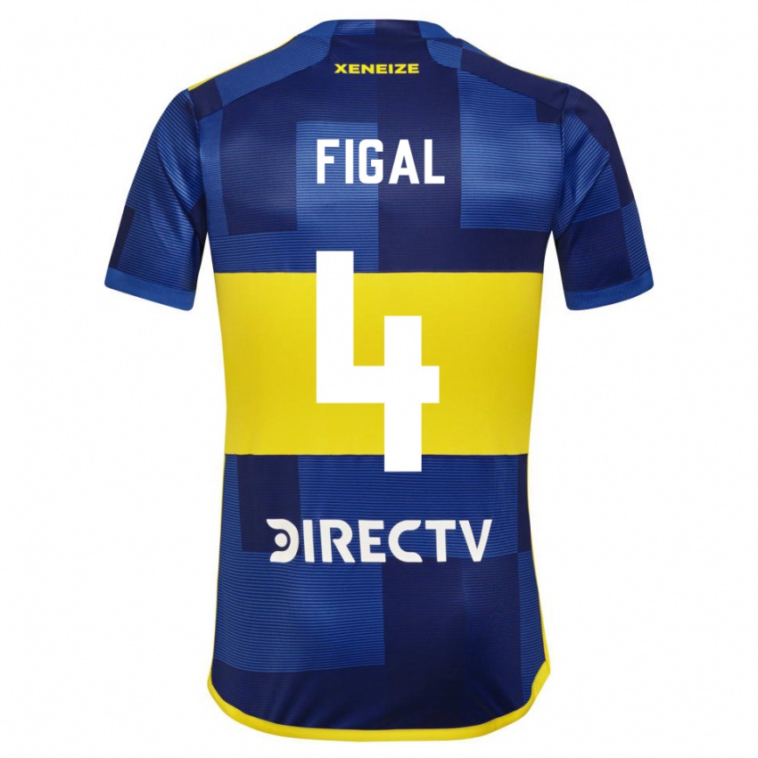 Gyermek Nicolas Figal #4 Kék Sárga Hazai Jersey 2024/25 Mez Póló Ing