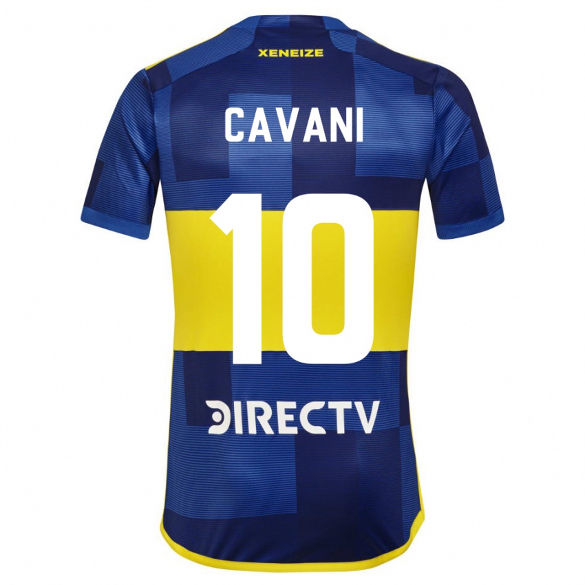 Gyermek Edinson Cavani #10 Kék Sárga Hazai Jersey 2024/25 Mez Póló Ing