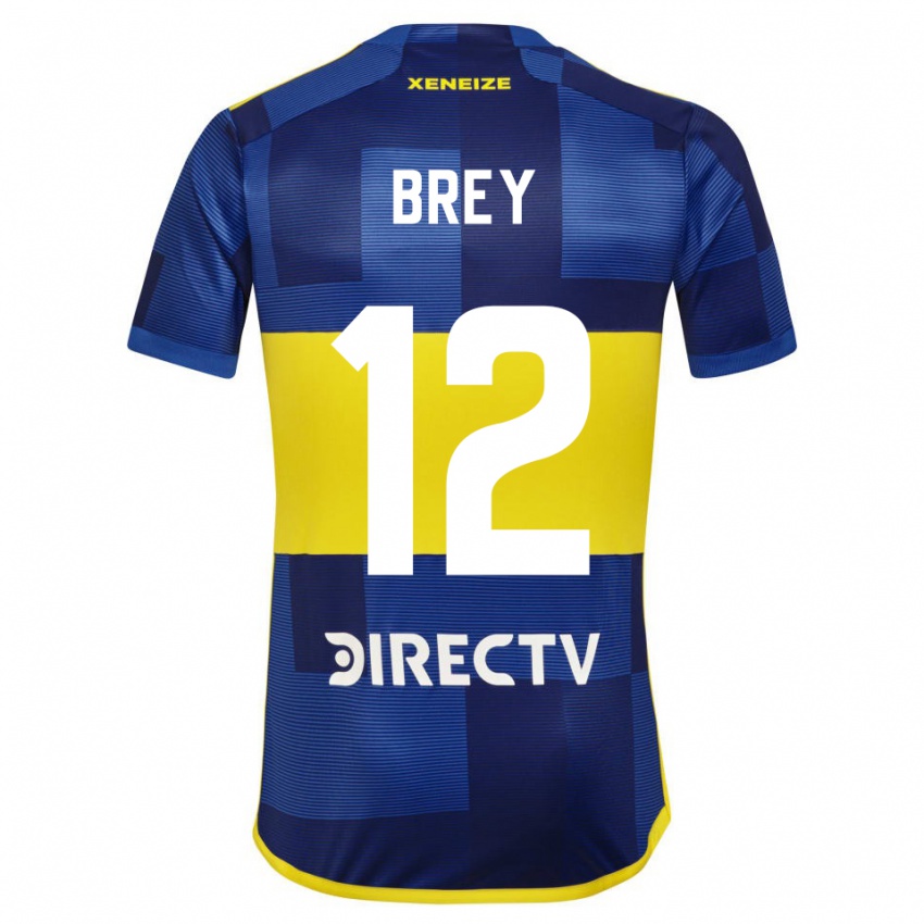 Gyermek Leandro Brey #12 Kék Sárga Hazai Jersey 2024/25 Mez Póló Ing