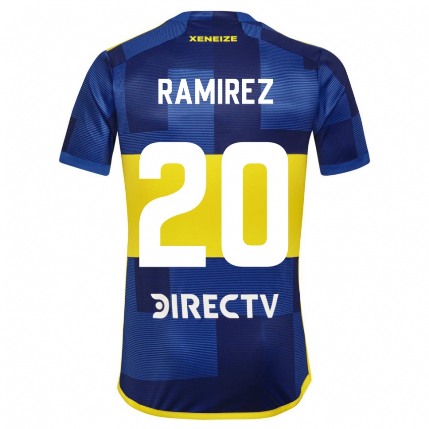 Gyermek Juan Ramirez #20 Kék Sárga Hazai Jersey 2024/25 Mez Póló Ing