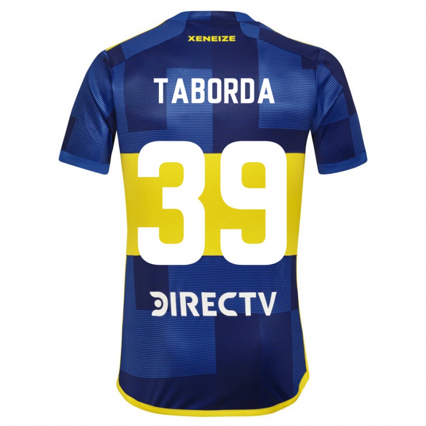 Gyermek Vicente Taborda #39 Kék Sárga Hazai Jersey 2024/25 Mez Póló Ing