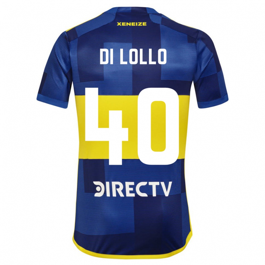 Gyermek Lautaro Di Lollo #40 Kék Sárga Hazai Jersey 2024/25 Mez Póló Ing