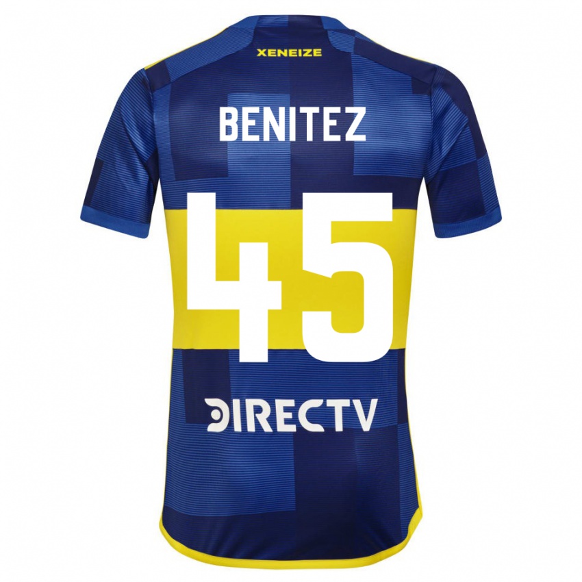 Gyermek Mauricio Benitez #45 Kék Sárga Hazai Jersey 2024/25 Mez Póló Ing